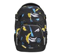 coocazoo Schulrucksack Mate „Crazy Artnight”, schwarz-blau, ergonomischer & anpassbarer Tornister, höhen- & größenverstellbar, mit Brustgurt & Hüftgurt, ab der 3. Klasse