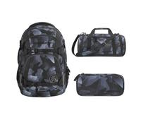 Coocazoo Schulrucksack Mate Grey Rocks 3 tlg.