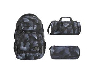 Coocazoo Schulrucksack Mate Grey Rocks 3 tlg.