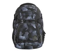 coocazoo Schulrucksack Mate „Grey Rocks”, schwarz-grau, ergonomischer & anpassbarer Tornister, höhen- & größenverstellbar, mit Brustgurt & Hüftgurt, ab der 3. Klasse