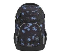coocazoo Schulrucksack Mate „Midnight Dust”, schwarz-blau, ergonomischer & anpassbarer Tornister, höhen- & größenverstellbar, mit Brustgurt & Hüftgurt, ab der 3. Klasse