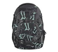 coocazoo Schulrucksack Mate „Reflective Graffiti”,schwarz-grau, reflektierend, ergonomischer & anpassbarer Tornister, höhen- & größenverstellbar, mit Brustgurt & Hüftgurt, ab der 3. Klasse