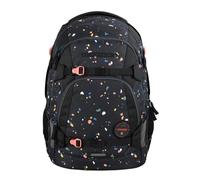 coocazoo Schulrucksack Mate „Sprinkled Candy”, schwarz-rosa, ergonomischer & anpassbarer Tornister, höhen- & größenverstellbar, mit Brustgurt & Hüftgurt, ab der 3. Klasse