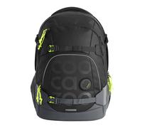 coocazoo Schulrucksack Mate „Tarp Black Thunder”, schwarz, ergonomischer & anpassbarer Tornister, höhen- & größenverstellbar, mit Brustgurt & Hüftgurt, ab der 3. Klasse