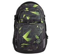 coocazoo Schulrucksack Porter, Lime Flash, schwarz-gelb, ergonomischer & anpassbarer Tornister, höhen- & größenverstellbar, mit Brustgurt & Hüftgurt, leicht & individuell, ab der 3. Klasse