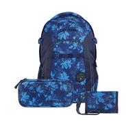 coocazoo Schulrucksack-Set JOKER, Tropical Night, 3-teilig