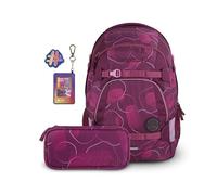 coocazoo Rucksack-Set MATE, Berry Bubbles & COLOUR UP-Set Follow Me, 3-tlg.