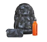 coocazoo Schulrucksack-Set MATE, Grey Rocks, 3-teilig