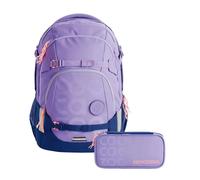 Coocazoo Schulrucksack Set, Mate Tarp Frosty Lilac Special Edition, 2tlg.