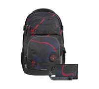 coocazoo Schulrucksack-Set PORTER, Lava Lines, 2-teilig