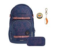 coocazoo Schulrucksack-Set PORTER, Sweet Rose & Sushi Love, 3-teilig