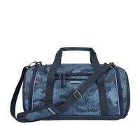 coocazoo Sporttasche „Geometric Sky”, grau-blau, Hauptfach, Nasswäschefach, Seitentasche, Reflektoren, 20 Liter, ab der 3. Klasse