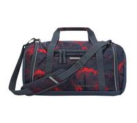coocazoo Sporttasche „Broken Black“, schwarz-rot, Hauptfach, Nasswäschefach, Seitentasche, Reflektoren, 20 Liter, ab der 3. Klasse
