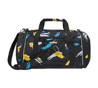 coocazoo Sporttasche „Crazy Artnight“, schwarz-blau, Hauptfach, Nasswäschefach, Seitentasche, Reflektoren, 20 Liter, ab der 3. Klasse