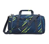 coocazoo Sporttasche „Fast Lime“, schwarz-blau, Hauptfach, Nasswäschefach, Seitentasche, Reflektoren, 20 Liter, ab der 3. Klasse