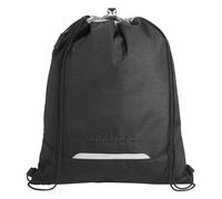 coocazoo Turnbeutel „Black Coal”, schwarz, mit Reißverschlussfach und Kordelzug, reflektierende Elemente, Schnalle zur Befestigung am Schulrucksack, 10 Liter, ab der 3. Klasse