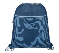 coocazoo Turnbeutel „Breaking Waves”, blau, mit Reißverschlussfach und Kordelzug, reflektierende Elemente, Schlaufen zur Befestigung am Schulrucksack, 10 Liter, ab der 3. Klasse