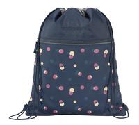 coocazoo Turnbeutel „Bubble Dreams”, blau, mit Reißverschlussfach und Kordelzug, reflektierende Elemente, Schlaufen zur Befestigung am Schulrucksack, 10 Liter, ab der 3. Klasse