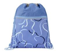 coocazoo Turnbeutel „Cool Breeze”, blau, mit Reißverschlussfach und Kordelzug, reflektierende Elemente, Schlaufen zur Befestigung am Schulrucksack, 10 Liter, ab der 3. Klasse