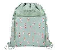 coocazoo Turnbeutel „Dancing Dots”, Mint, mit Reißverschlussfach und Kordelzug, reflektierende Elemente, Schlaufen zur Befestigung am Schulrucksack, 10 Liter, ab der 3. Klasse