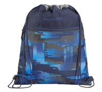 coocazoo Turnbeutel „Deep Matrix”, blau, mit Reißverschlussfach und Kordelzug, reflektierende Elemente, Schlaufen zur Befestigung am Schulrucksack, 10 Liter, ab der 3. Klasse