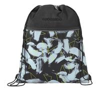 coocazoo Turnbeutel „Electric Storm”, schwarz-grau, mit Reißverschlussfach und Kordelzug, reflektierende Elemente, Schlaufen zur Befestigung am Schulrucksack, 10 Liter, ab der 3. Klasse