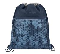 coocazoo Turnbeutel „Geometric Sky”, grau-blau, mit Reißverschlussfach und Kordelzug, reflektierende Elemente, Schlaufen zur Befestigung am Schulrucksack, 10 Liter, ab der 3. Klasse