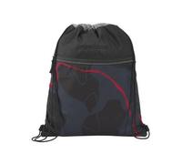 coocazoo Turnbeutel „Lava Lines”, schwarz, mit Reißverschlussfach und Kordelzug, reflektierende Elemente, Schlaufen zur Befestigung am Schulrucksack, 10 Liter, ab der 3. Klasse