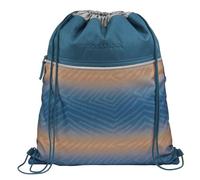 coocazoo Turnbeutel „Pacific Tribes”, blau-orange, mit Reißverschlussfach und Kordelzug, reflektierende Elemente, Schlaufen zur Befestigung am Schulrucksack, 10 Liter, ab der 3. Klasse
