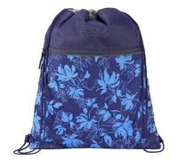coocazoo Turnbeutel „Tropical Night”, blau, mit Reißverschlussfach und Kordelzug, reflektierende Elemente, Schlaufen zur Befestigung am Schulrucksack, 10 Liter, ab der 3. Klasse