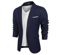 COOFANDY Anzugjacke Herren Casual EIN Knopf Anzugjacke Mit Brusttasche Freizeit Business Sakko Langarm Regular Fit Blazer Sportlich