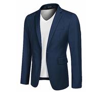 COOFANDY Herren Sakko Sportlich Freizeit Blazer Business Sakko Anzugjacke 1 Knöpfe Einfarbig Regular Fit