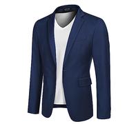 COOFANDY Herren Sakko Sportlich Freizeit Blazer Business Sakko Anzugjacke 1 Knöpfe Einfarbig Regular Fit