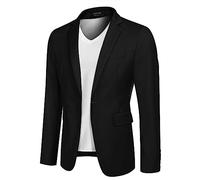 COOFANDY Herren Sakko Sportlich Freizeit Blazer Business Sakko Anzugjacke 1 Knöpfe Einfarbig Regular Fit