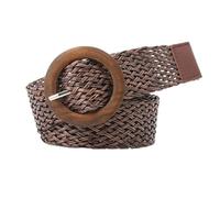 COOKOE Strohgürtel Frauen Geflochtene Taille Übergröße Damen Gürtel für Frauen Schnalle Boho Breite Kummerbunds Zopf Gürtel