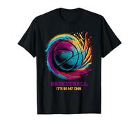 Cool Basketball Splash Style It's in My DNA Illustration T-Shirt