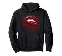 Cool Bold & Sexy Woman Red Lips Outfit Graphic Design Style Pullover Hoodie
