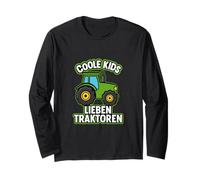 Cool Boy Driving Traktor Jungen Kinder Langarmshirt