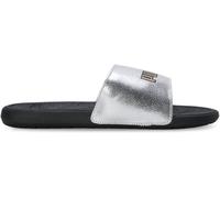 Badesandale PUMA "COOL CAT 2.0 METALLIC SHINE" Gr. 43, silberfarben (puma silver, puma gold, black) Schuhe Badelatschen Pantolette (45140120-43) puma silver, puma gold, puma black