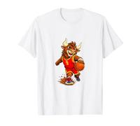 Cool Dribbling Basketball Player Sports Graphic Art Preisgünstiges Grafik-T-Shirt, Herren, Weiß, L