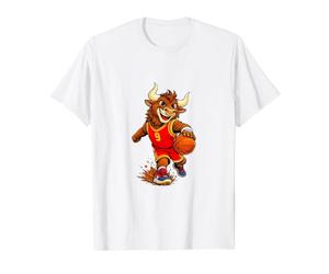 Cool Dribbling Basketball Player Sports Graphic Art Preisgünstiges Grafik-T-Shirt, Herren, Weiß, S