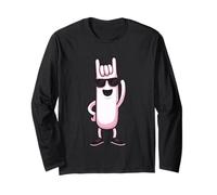 Cool Foam Finger Rock Hand Zeichen Maskottchen Grafik Sonnenbrille Langarmshirt