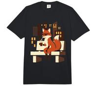 Cool Fox Sonnenbrille Eiskaffee Urban City Park Bench Vibe Comfort Colors Adult Heavyweight T-Shirt