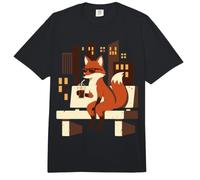 Cool Fox Sonnenbrille Trinken Eiskaffee Urban Park Bench Comfort Colors Adult Heavyweight T-Shirt