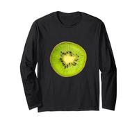 Cool Kiwi Slice Outfit Illustration Novelty Graphic Designs Langarmshirt