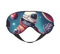 Cool Man in Outer Space Galaxy, doppelseitige weiche Verdunkelungs-Augenmaske, Entspannung, Nulldruck, Nachtschlaf-Augenmaske