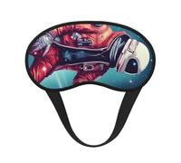 Cool Man in Outer Space Schlafmaske mit Galaxie-Druck, für Seitenschläfer, Cup-förmige Verdunkelung, Augenmaske, Schattierungen, Abdeckung für Männer und Frauen