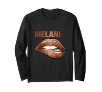 Cool Melanin Girl Lips Graphic Tees, Black Girls Magic Style Langarmshirt