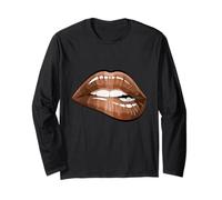 Cool Melanin Girl Lips Graphic Tees, Black Girls Magic Style Langarmshirt