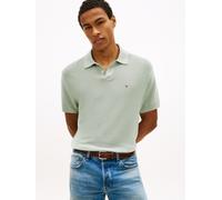 Polokragenpullover TOMMY HILFIGER "COOL TOUCH STRUCTURE", Damen, Gr. XL, minty grau, Strick, Obermaterial: 100% Baumwolle, regular fit normal, Rundhals, eingesetzt gerader Abschluss, Pullover, Regular